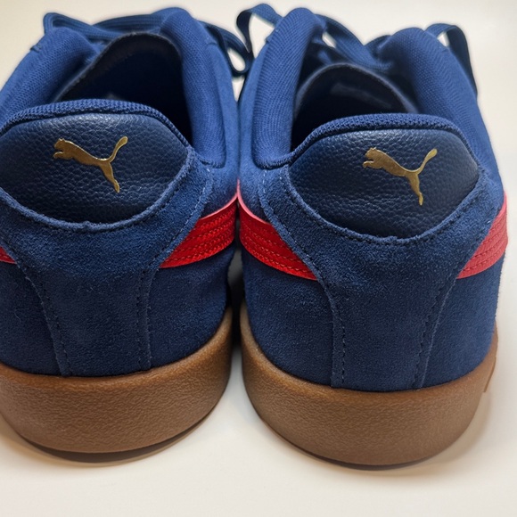 PUMA Blue Suede Sneakers Men’s Size 12 (EU 46) Red Stripe - Picture 6 of 15